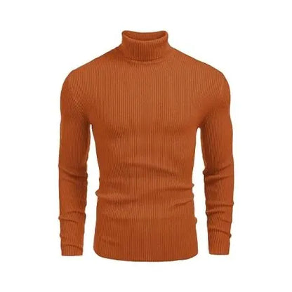 Coofandy Men's Slim Fit Knitted Ribbed Turtleneck Sweater - Acrylic Winter Pullover