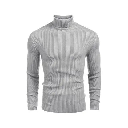 Coofandy Men's Slim Fit Knitted Ribbed Turtleneck Sweater - Acrylic Winter Pullover