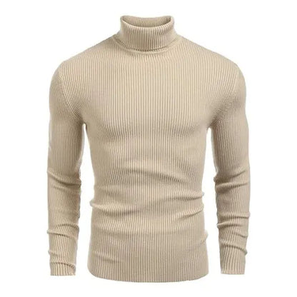 Coofandy Men's Slim Fit Knitted Ribbed Turtleneck Sweater - Acrylic Winter Pullover