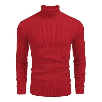 Coofandy Men's Slim Fit Knitted Ribbed Turtleneck Sweater - Acrylic Winter Pullover