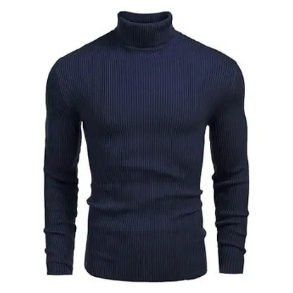 Coofandy Men's Slim Fit Knitted Ribbed Turtleneck Sweater - Acrylic Winter Pullover