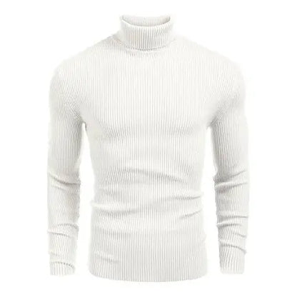 Coofandy Men's Slim Fit Knitted Ribbed Turtleneck Sweater - Acrylic Winter Pullover