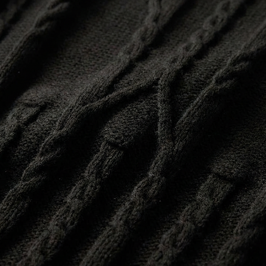 Men's Casual Cable Knit Turtleneck Pullover Sweater