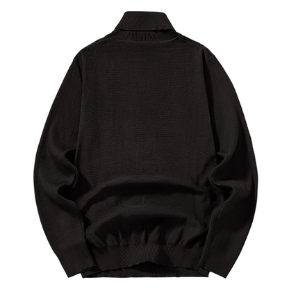 Men's Casual Cable Knit Turtleneck Pullover Sweater