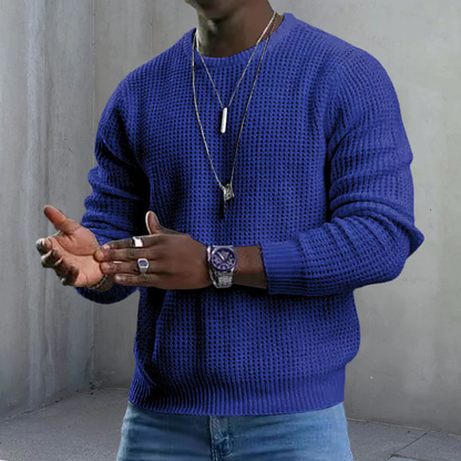 Men's Premium Crewneck Sweater – Soft Classic Long Sleeve Pullover with Ribbed Trim