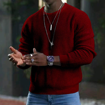 Men's Premium Crewneck Sweater – Soft Classic Long Sleeve Pullover with Ribbed Trim