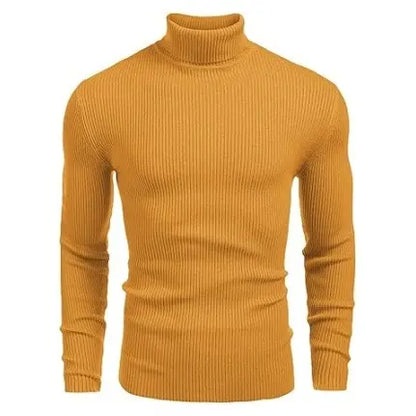 Coofandy Men's Slim Fit Knitted Ribbed Turtleneck Sweater - Acrylic Winter Pullover